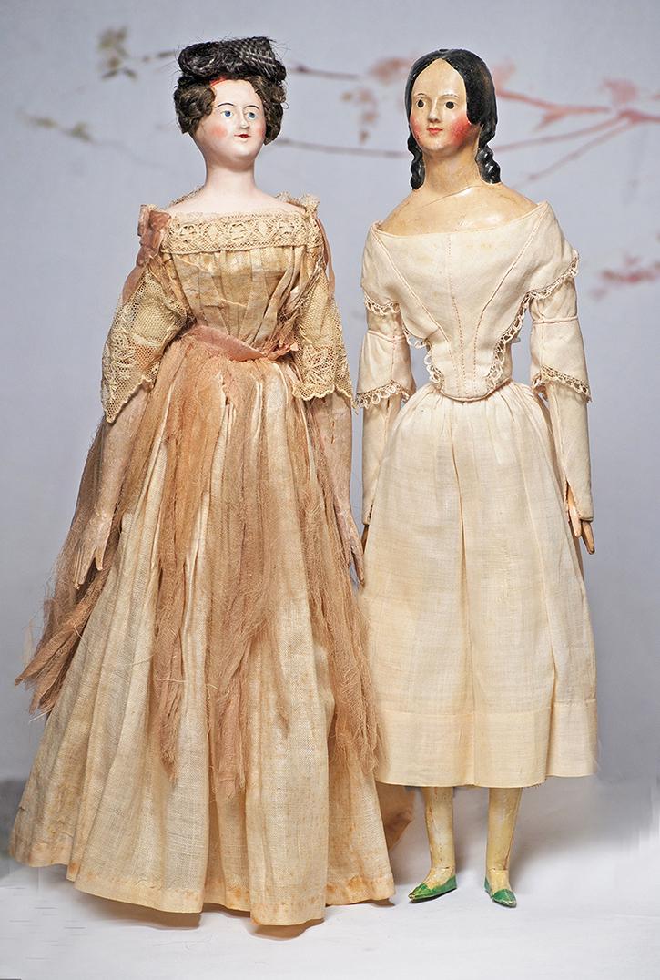 GERMAN PAPER MACHE DOLL WITH EXTRAORDINARY COIFFURE (1 of 3)