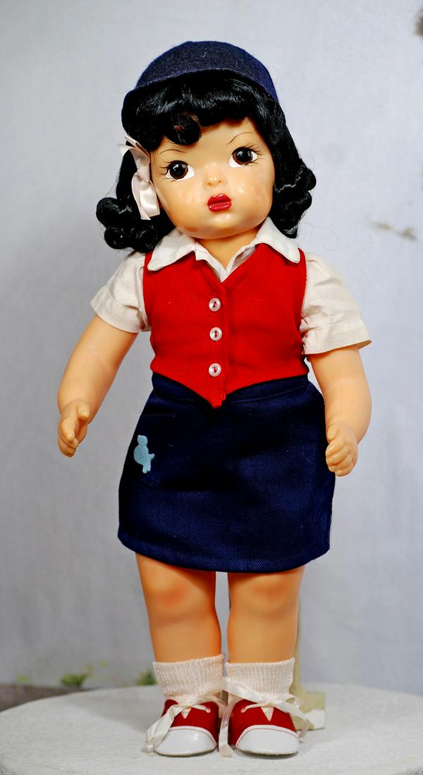 TERRI LEE PATENT PENDING DOLL WITH RARE BLACK HAIR (1 of 1)