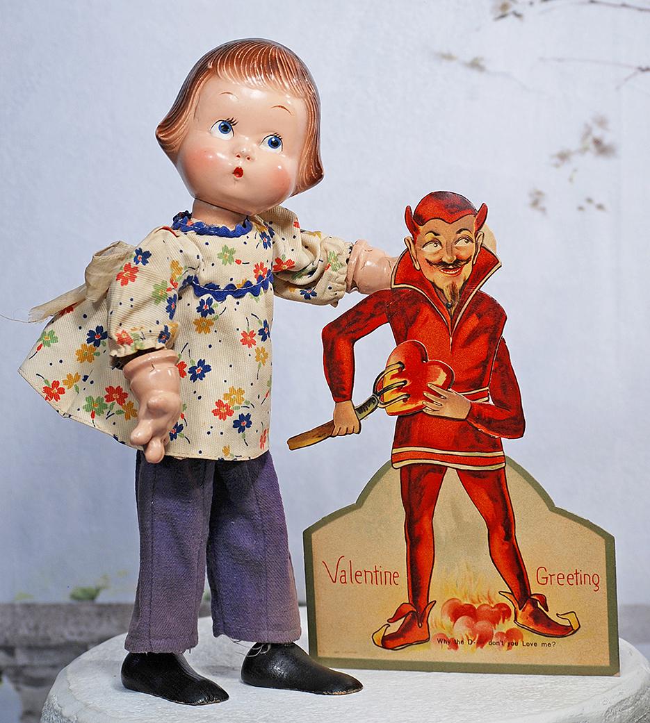 IDEAL “SUNNY SUE” COMPOSITION FLEXY DOLL (1 of 2)