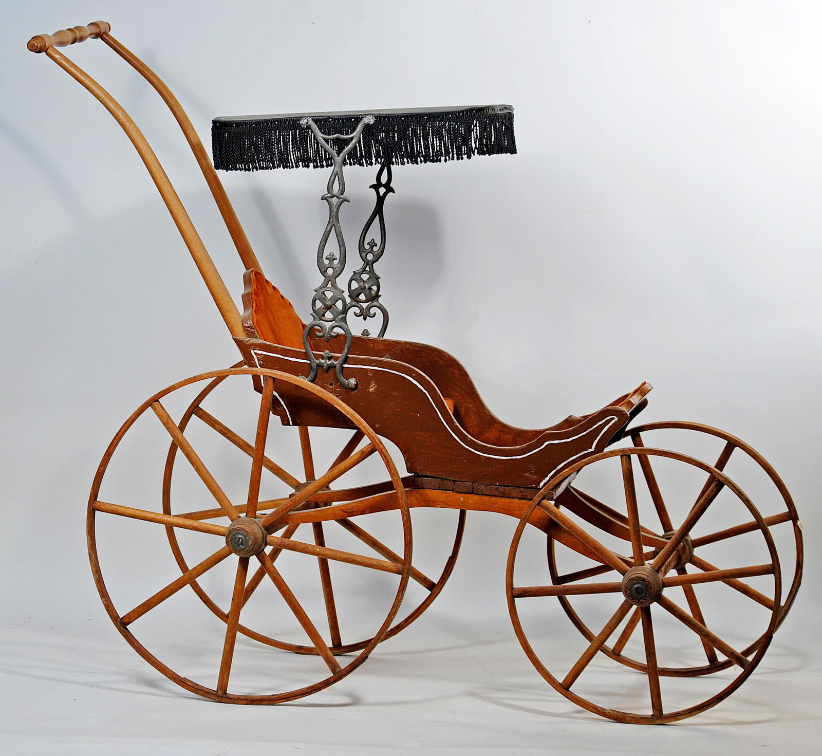 EARLY AMERICAN DOLL CARRIAGE IN THE JOEL ELLIS MANNER (1 of 1)