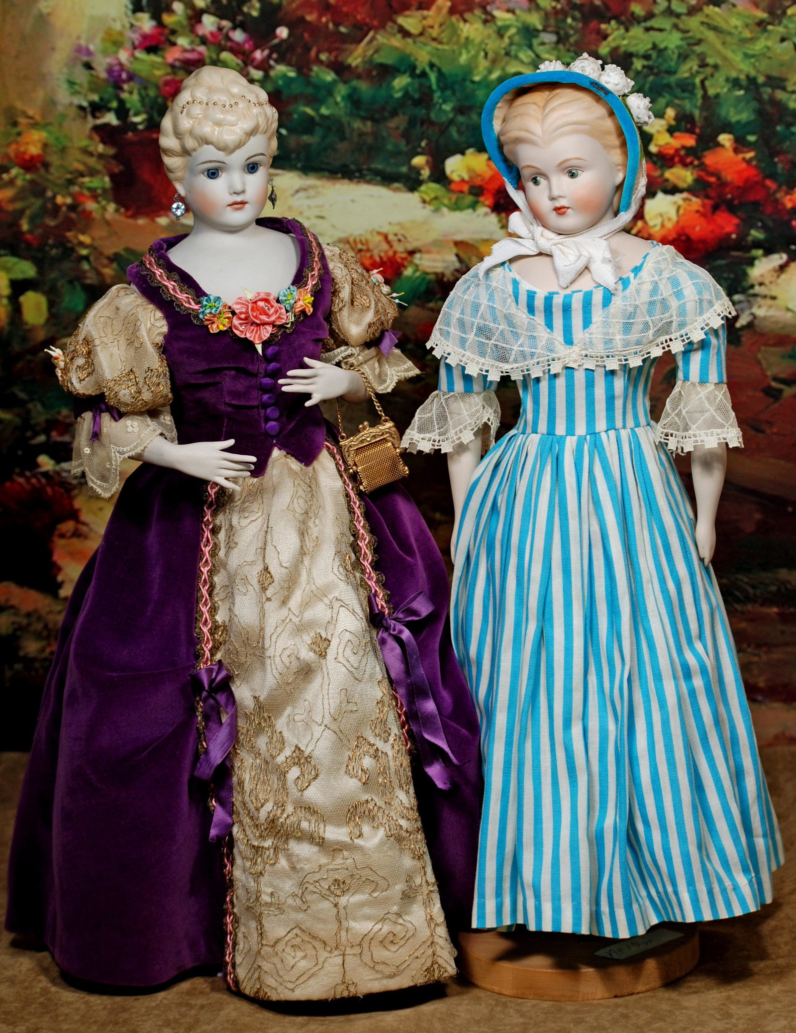 TWO ARTIST'S BISQUE PARIAN LADIES (1 of 1)