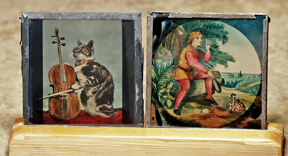 TWO BRITISH GLASS MAGIC LANTERN SLIDES (1 of 1)