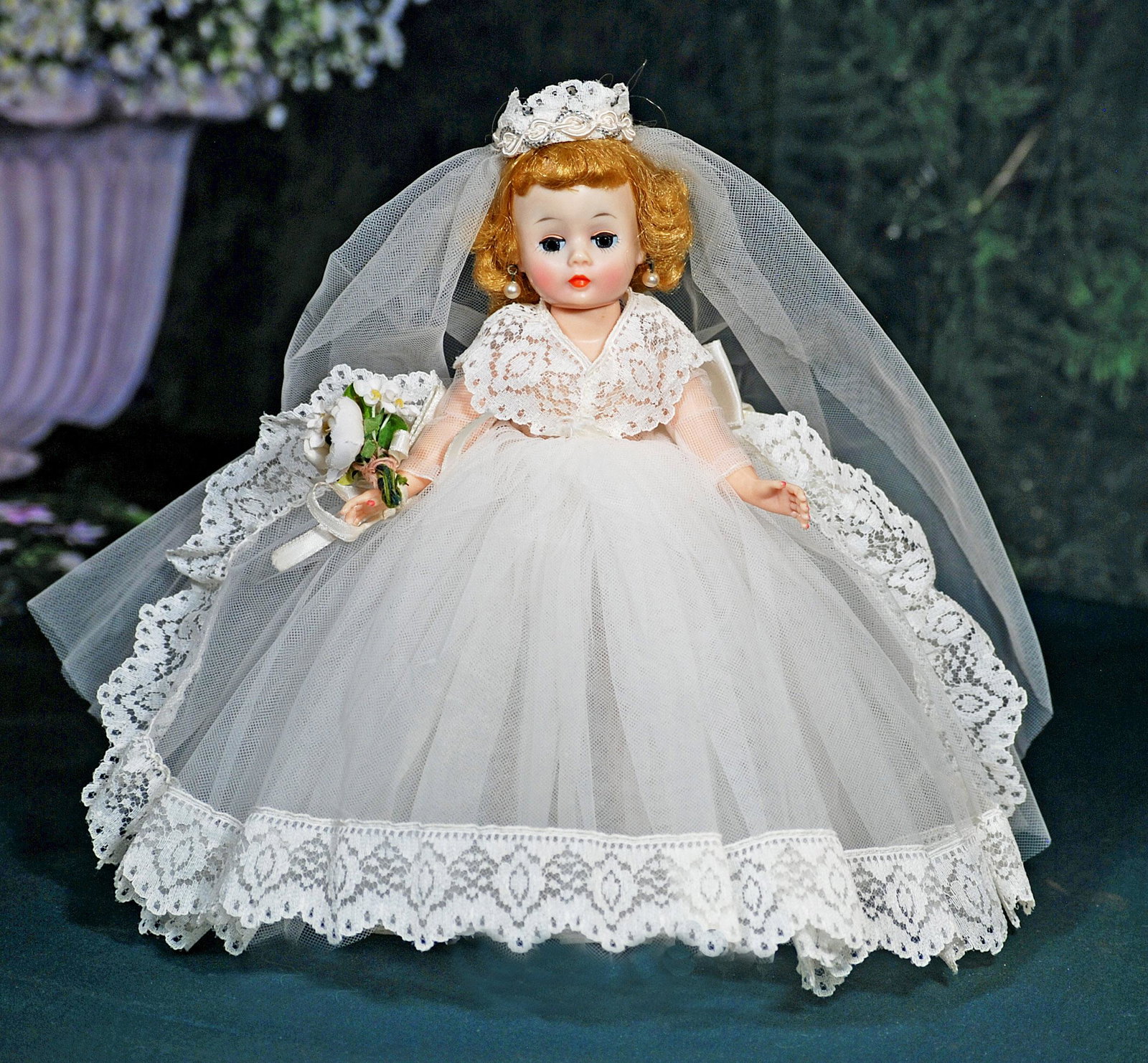 ALEXANDER CISSETTE BRIDE WITH LACE CORONET (1 of 1)