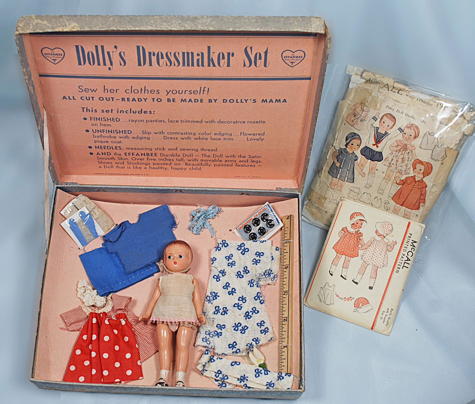 EFFANBEE "DOLLY?S DRESSMAKER SET" WITH WEE PATSY DOLL (1 of 1)