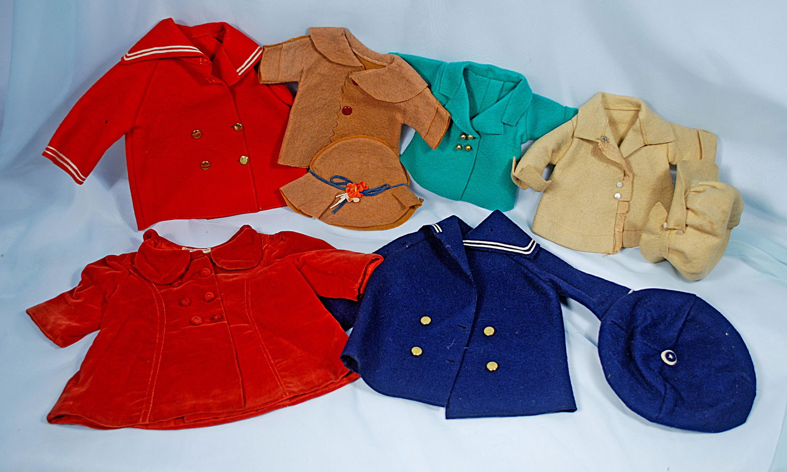 SIX COATS FOR PATSY FAMILY DOLLS (1 of 1)