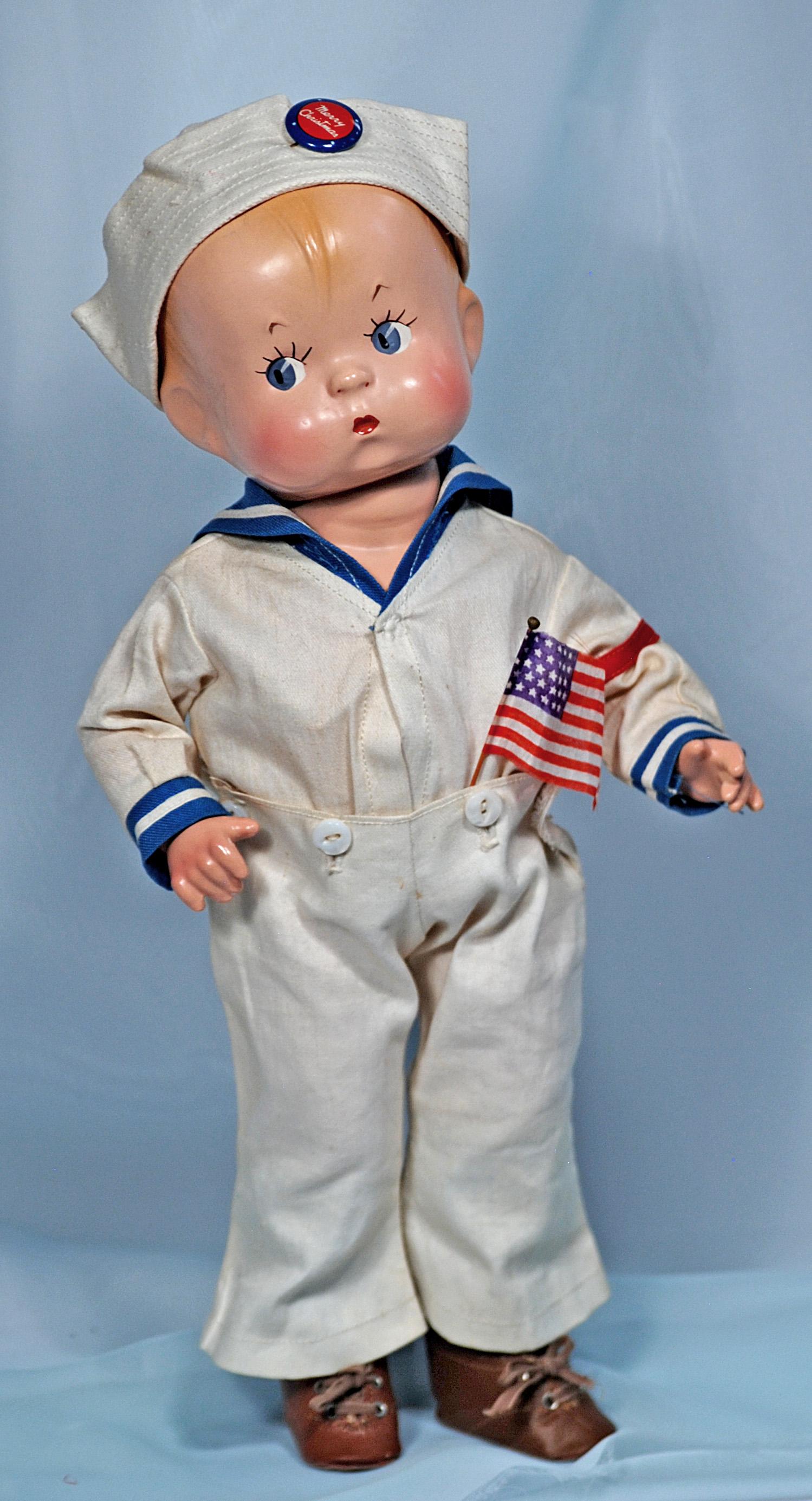 VERY RARE EFFANBEE SKIPPY IN WHITE SAILOR UNIFORM WITH (1 of 1)