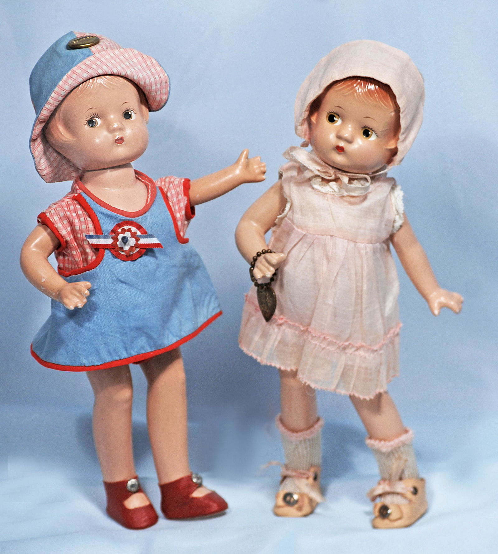 TWO EFFANBEE COMPOSITION PATSYETTE DOLLS (1 of 1)