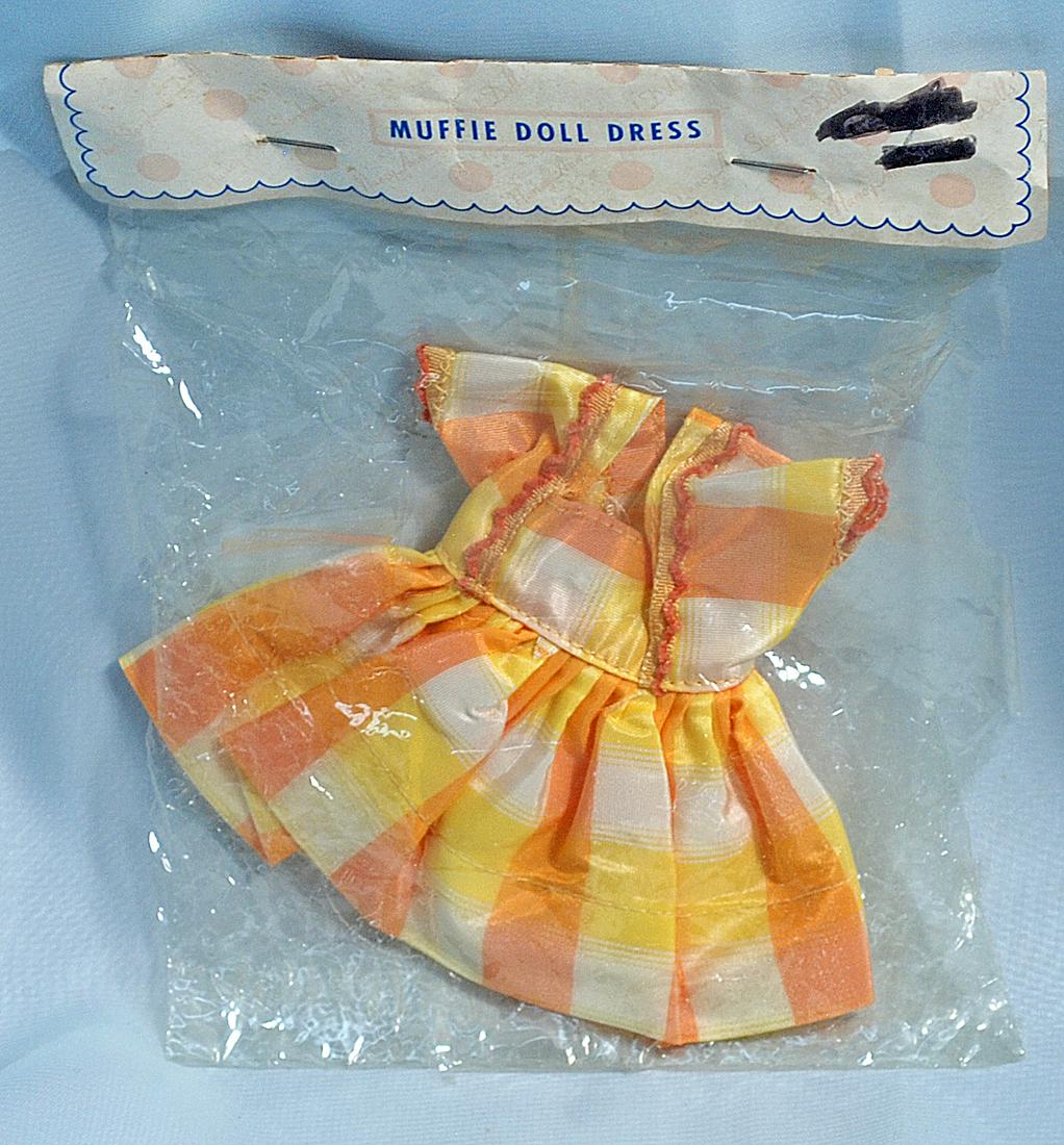 MUFFIE DOLL DRESS IN ORIGINAL CELLOPHANE PACKAING (1 of 1)