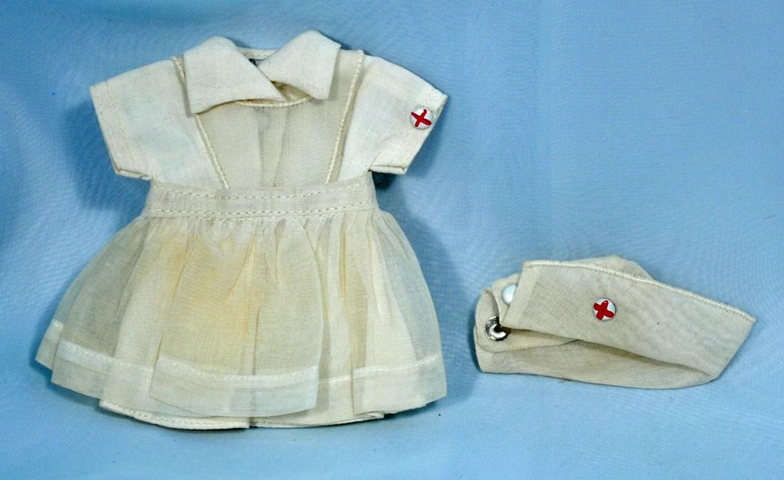 NURSE OUTFIT FOR EIGHT-INCH DOLLS TAGGED "JANE MILLER" (1 of 1)