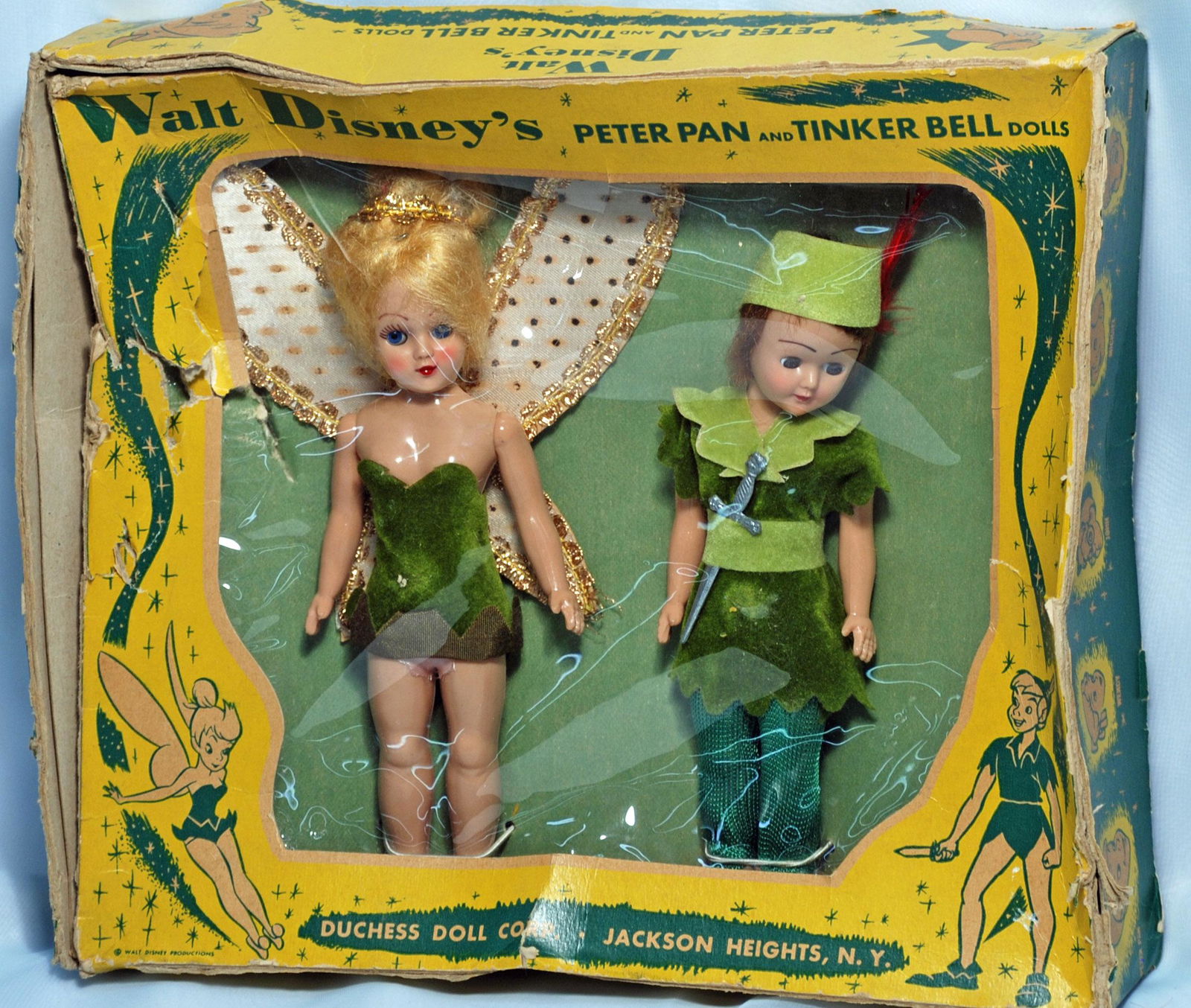 1953 PETER PAN AND TINKER BELL DOLL SET BY DUCHESS DOLL (1 of 1)