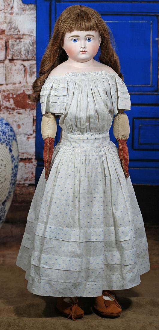 232.  GERMAN BISQUE CLOSED-MOUTH DOLL.  25”. (1 of 2)