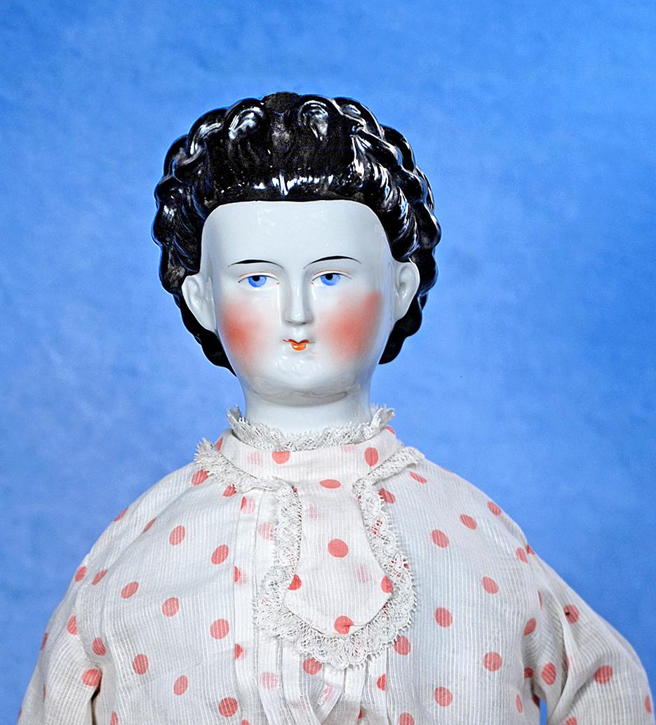 LARGE PORCELAIN LADY WITH RARE COIFFURE BY CONTA & BOEHME (1 of 4)