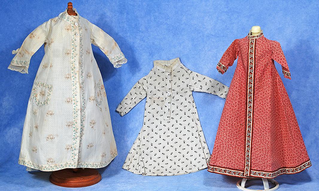 THREE ANTIQUE DRESSES FOR FASHION DOLL (1 of 1)