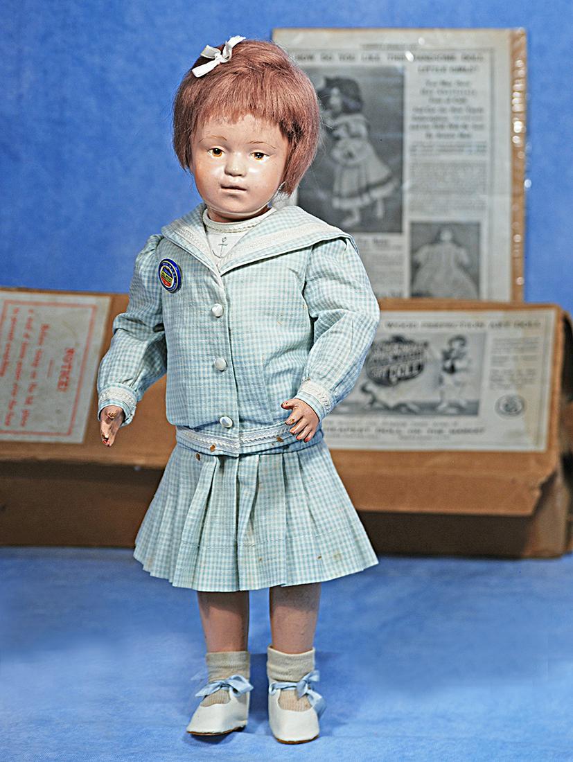 AMERICAN SCHOENHUT CARVED WOODEN DOLL (1 of 2)