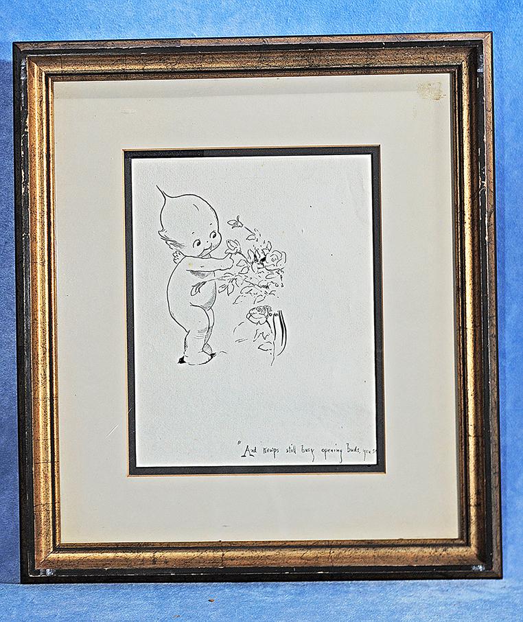 KEWPIES PEN AND INK DRAWING BY ROSE O’NEILL (1 of 1)
