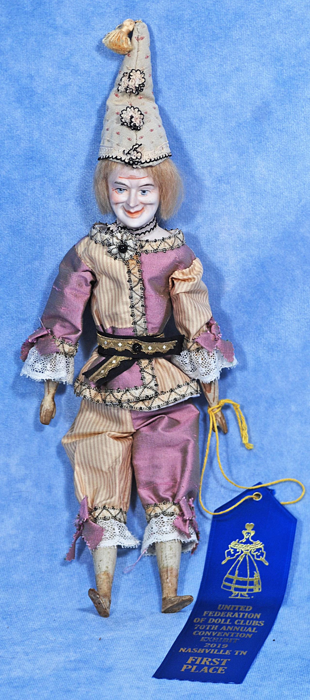 GERMAN BISQUE CHARACTER AS JESTER (1 of 1)