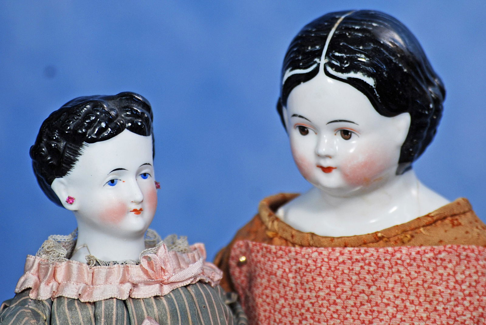 TWO PORCELAIN CHINA DOLLS WITH DAMAGE (1 of 3)