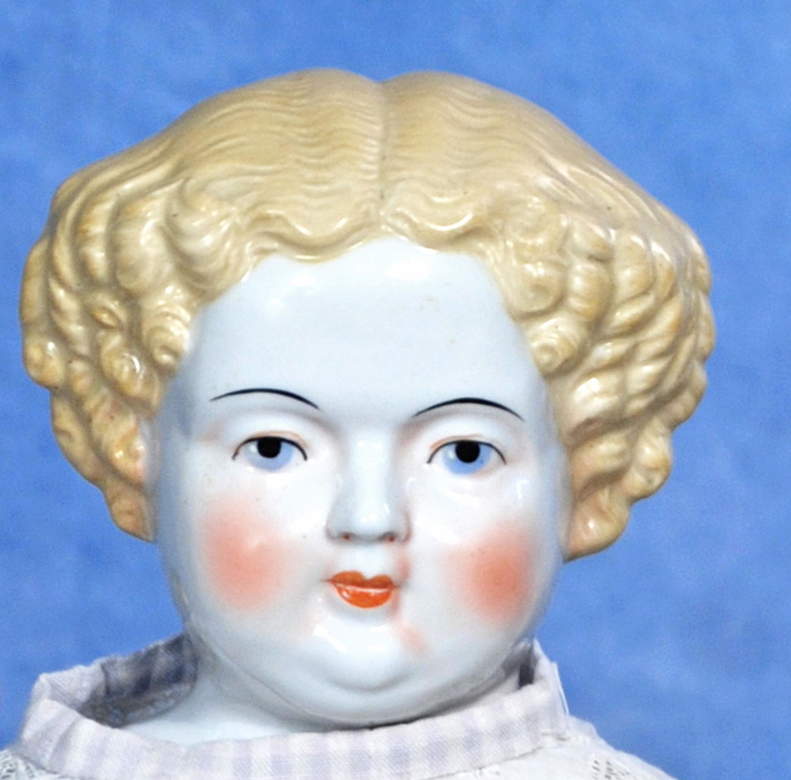 GERMAN PORCELAIN CHINA DOLL WITH BLONDE HAIR (1 of 2)