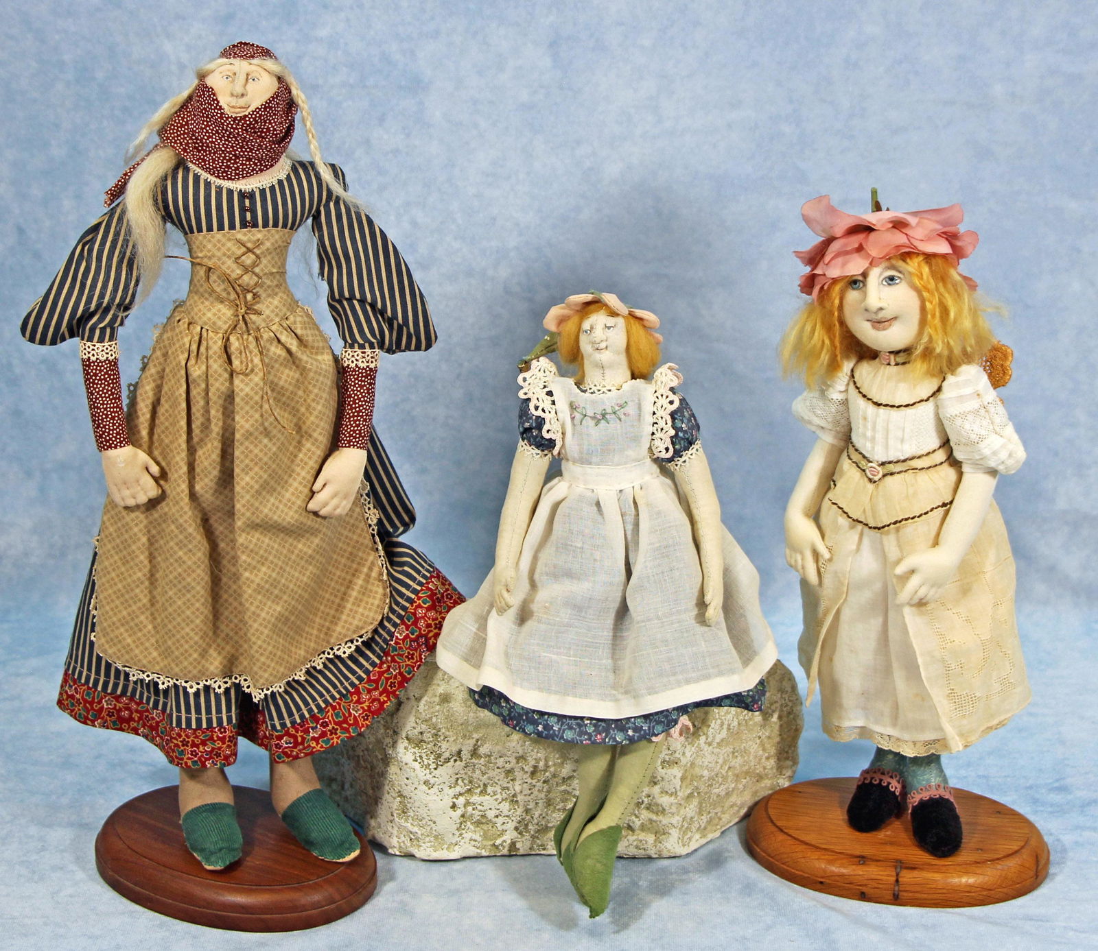THREE CLOTH DOLLS BY AKIRA BLOUNT (1 of 1)