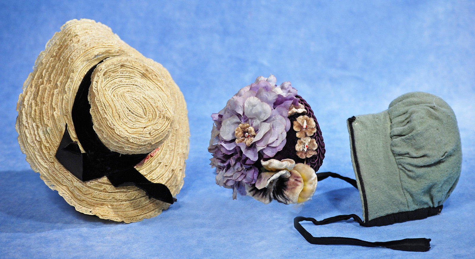 THREE DOLL BONNETS. (1 of 1)