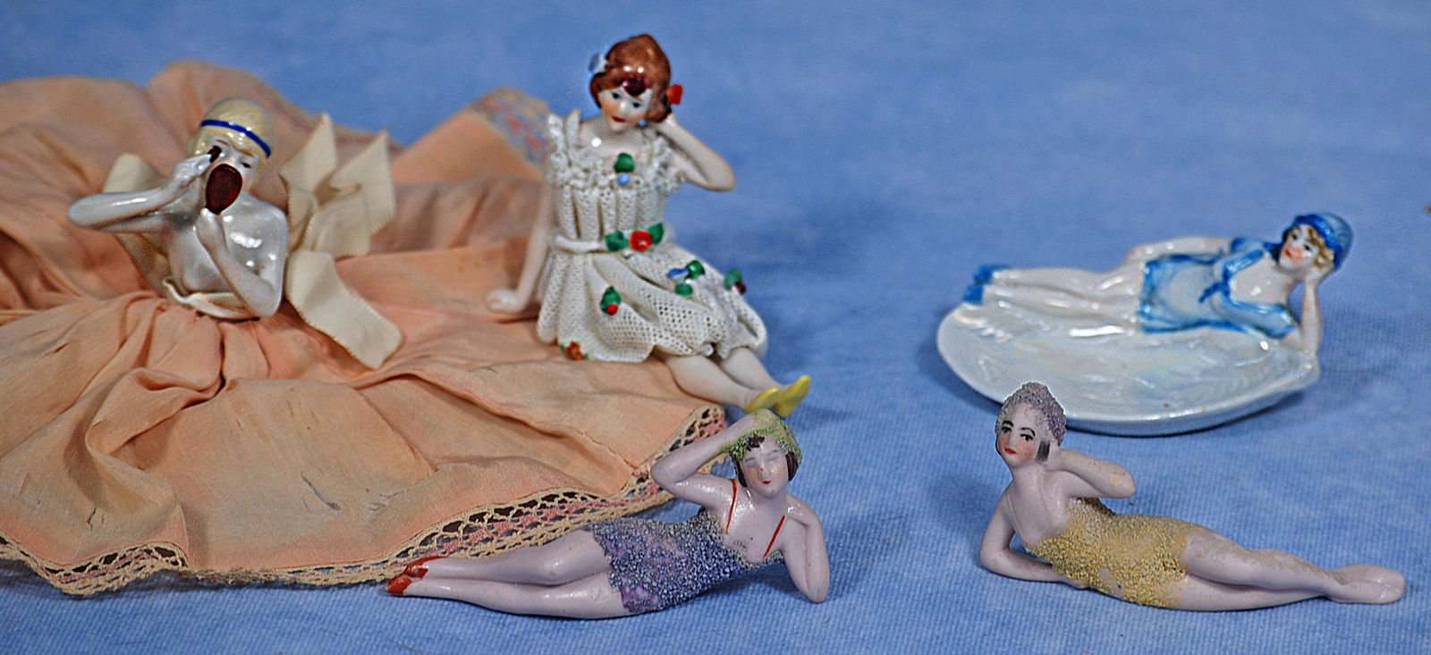 GERMAN PORCELAIN BATHING AND HALF DOLLS (1 of 1)