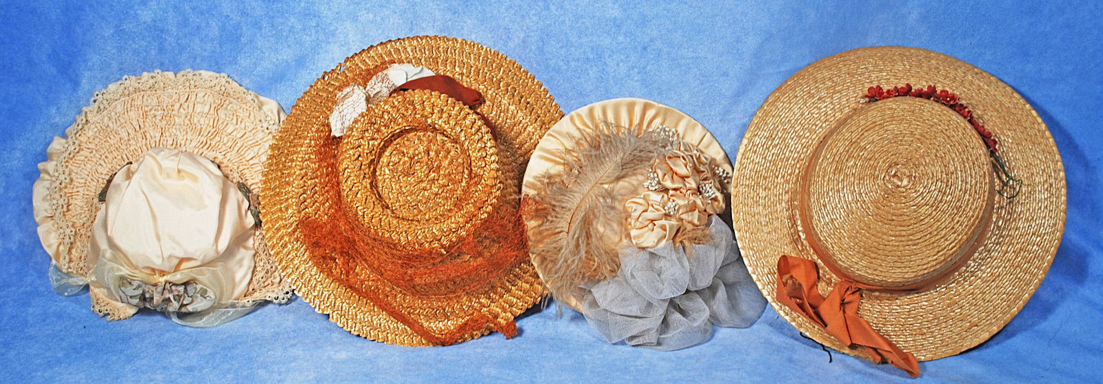 FOUR DOLL BONNETS. (1 of 1)