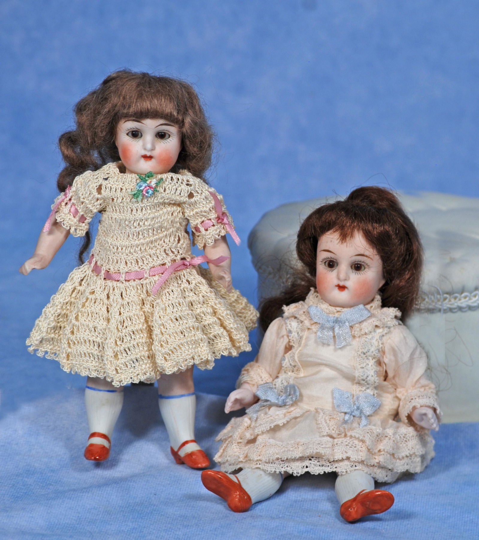 TWO GERMAL ALL-BISQUE DOLLS (1 of 1)