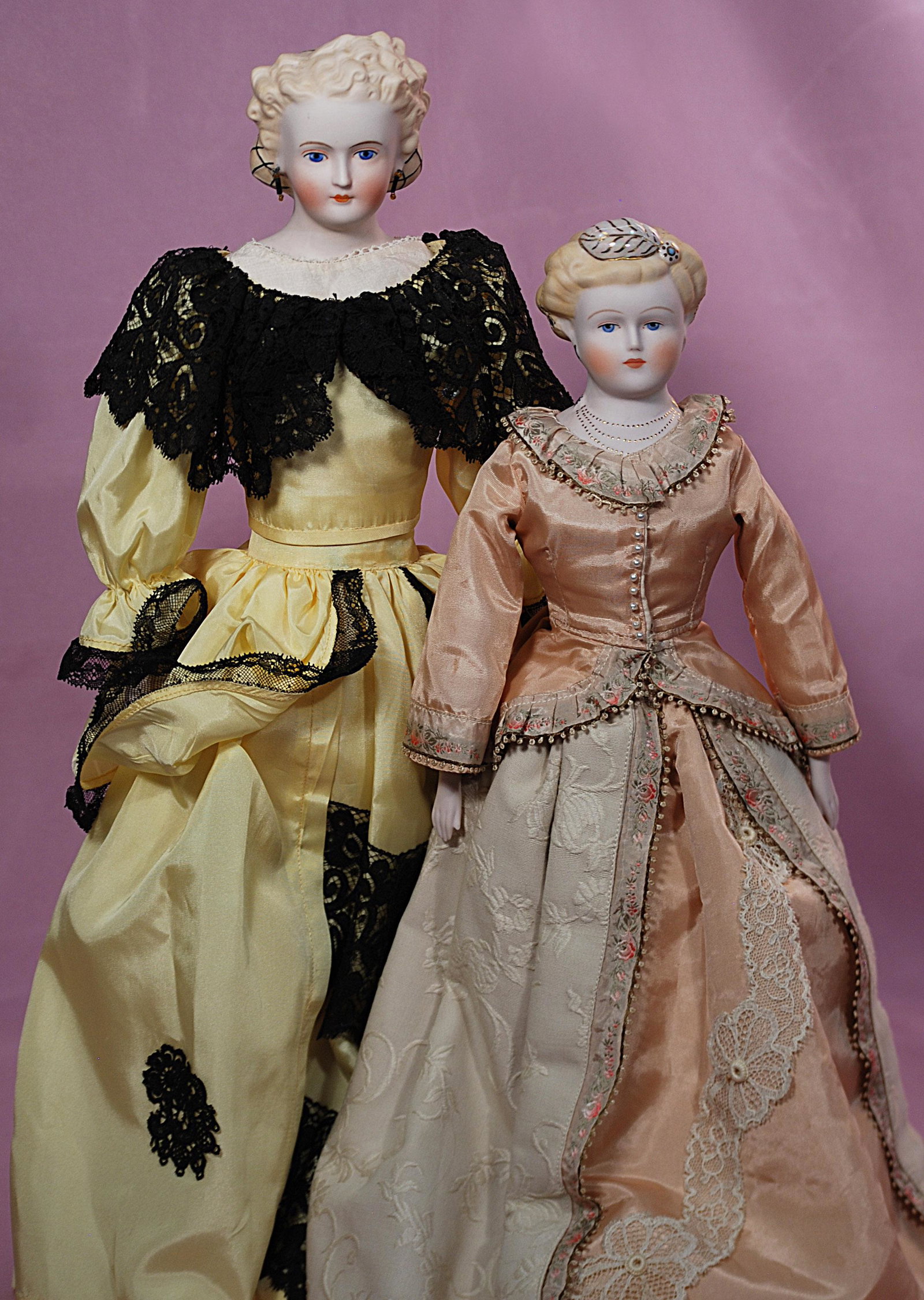 TWO BISQUE PARIAN-TYPE DOLLS BY EMMA CLEAR (1 of 2)