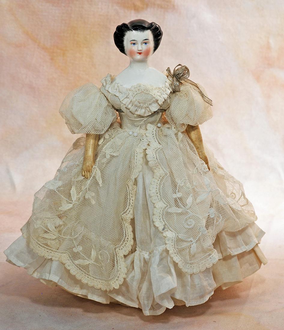 GERMAN PORCELAIN CHINA LADY WITH RARE COIFFURE (1 of 3)