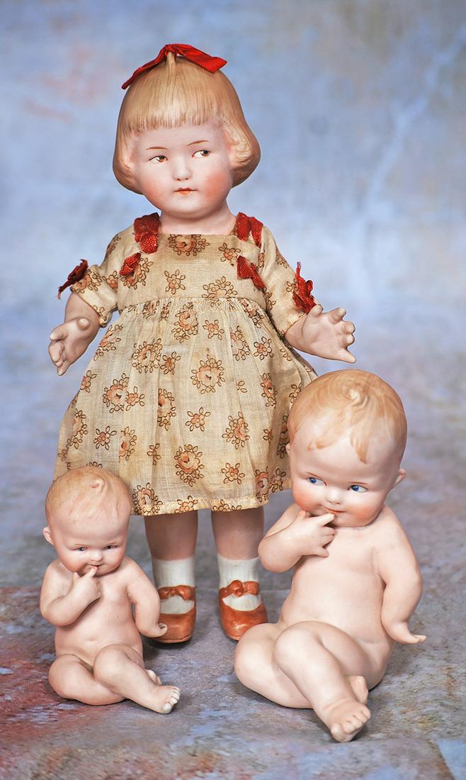 GEBRUDER HEUBACH ALL-BISQUE DOLL WITH SCULPTED HAIR (1 of 2)