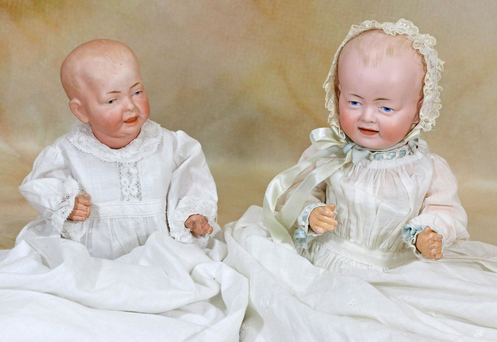 TWO CHARACTER BABIES WITH PAINTED EYES (1 of 1)