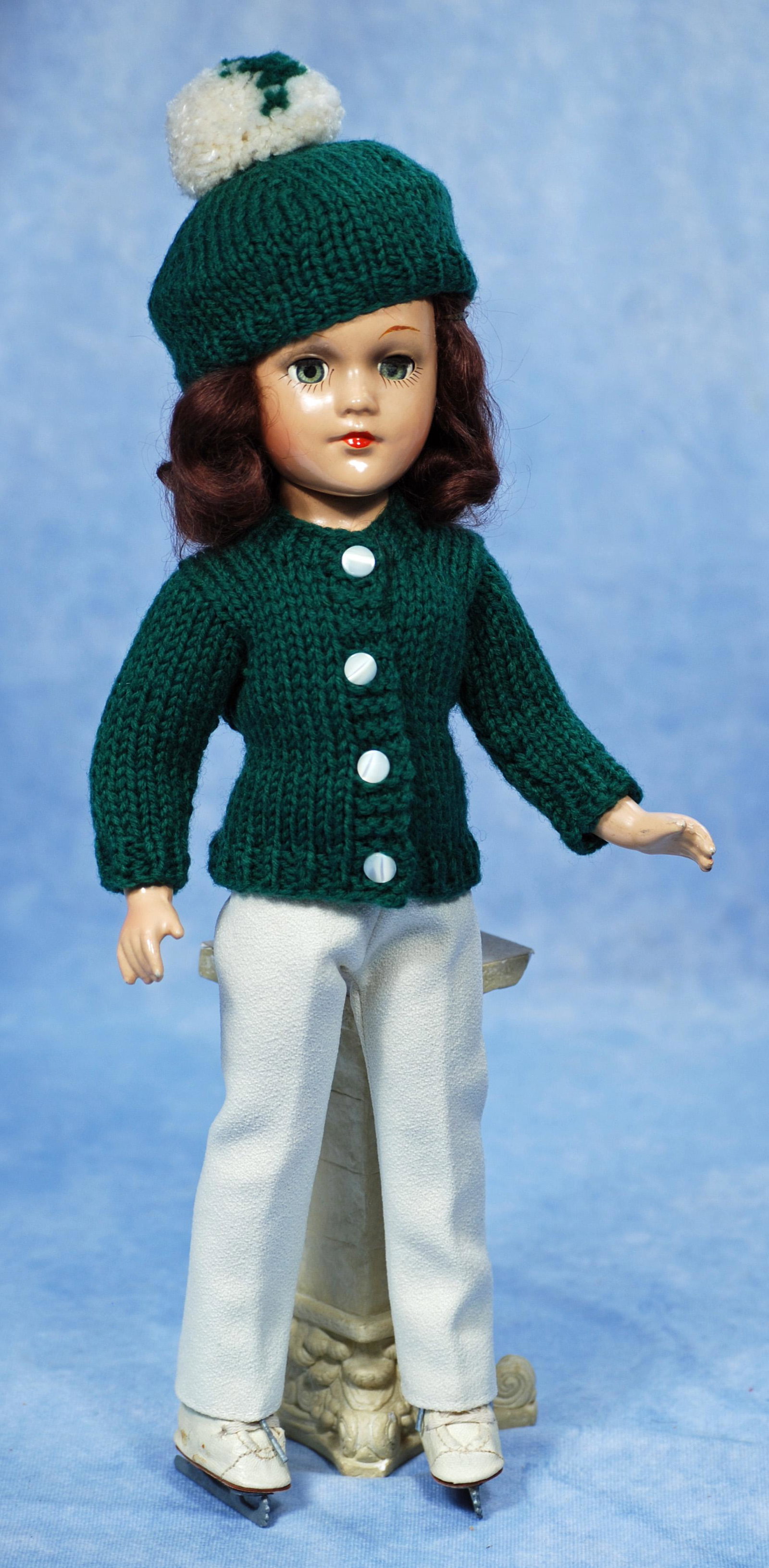 MARY HOYER DOLL IN ICE SKATING COSTUME (1 of 1)