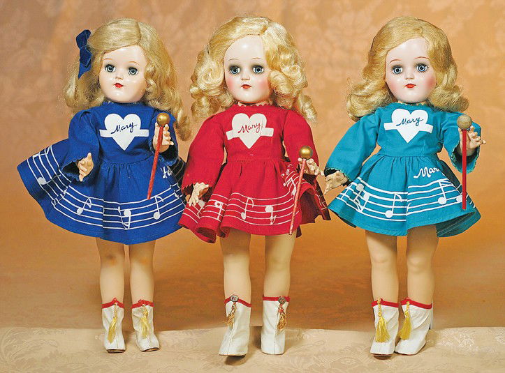 IDEAL HARD PLASTIC MARY HARTLINE: IDEAL HARD PLASTIC MARY HARTLINE. Marks: Ideal Doll Made in USA. 16". Hard plastic head, sleep eyes with smoky eye shadow, tapered brows, closed mouth, blonde synthetic wig, five-piece jointed hard pl