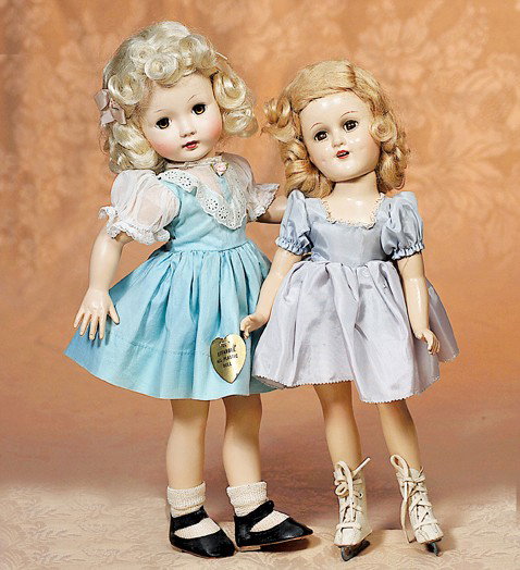 EFFANBEE HARD PLASTIC "TINTAIR HONEY": EFFANBEE HARD PLASTIC "TINTAIR HONEY". 16". Hard plastic socket head on five-piece jointed body, blonde dynel wig, brown sleep eyes, applied and painted lashes, arched brows, closed mouth, original aq