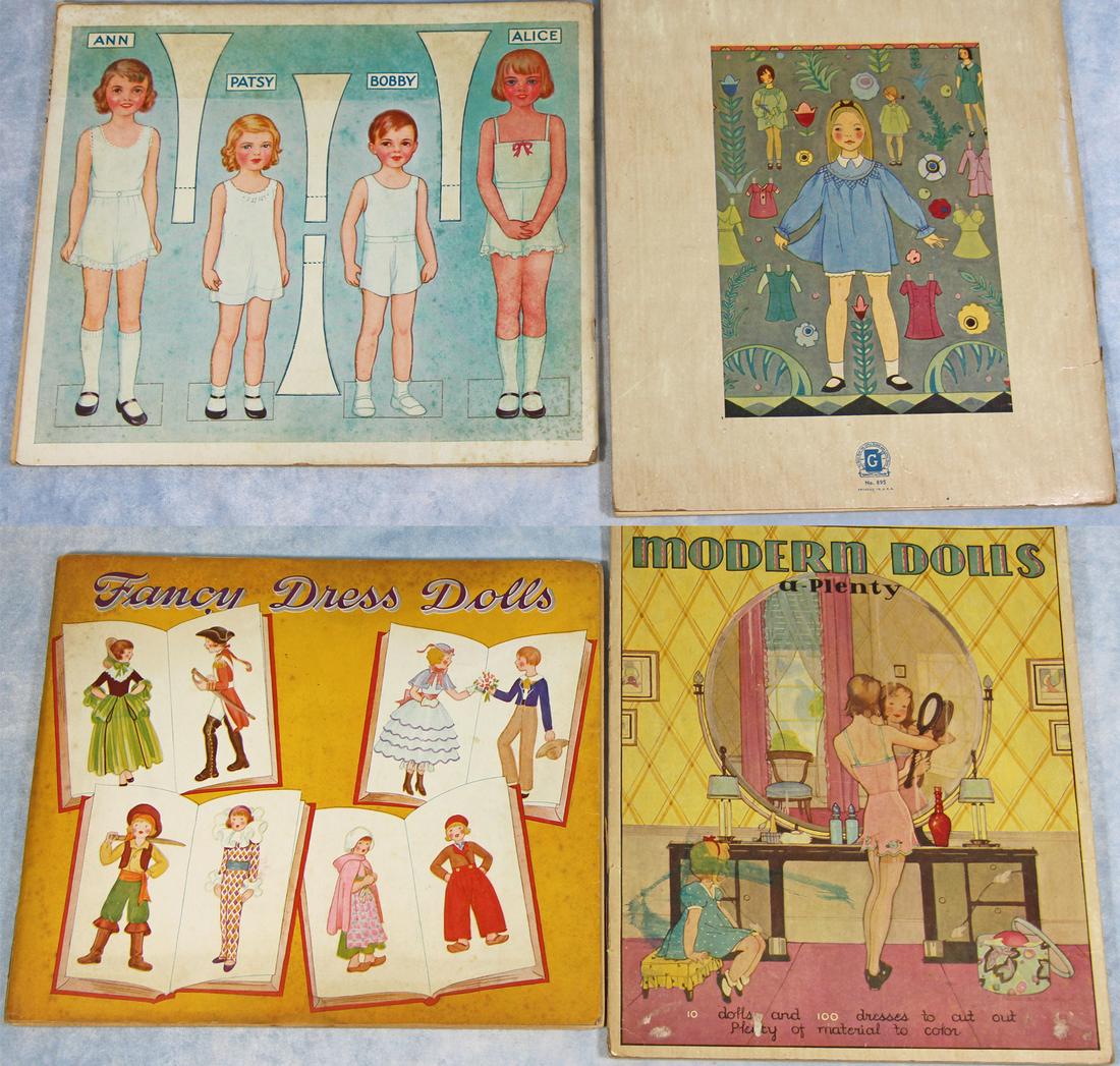TWO UNCUT PAPER DOLLS BOOKS BY GABRIEL, 1930s (1 of 3)