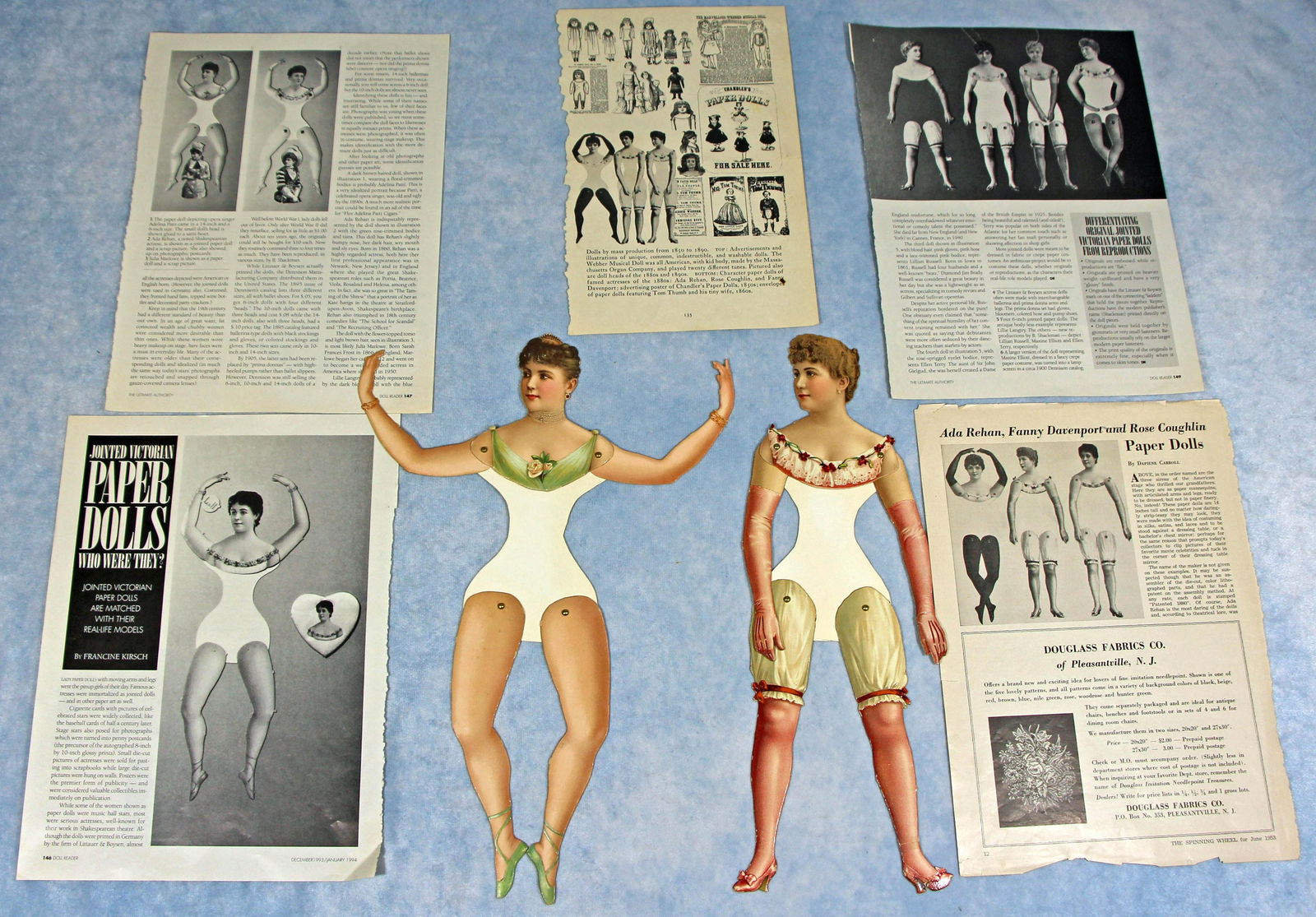 JOINTED VICTORIAN AND PANTIN PAPER DOLLS AND ARTICLES (1 of 2)