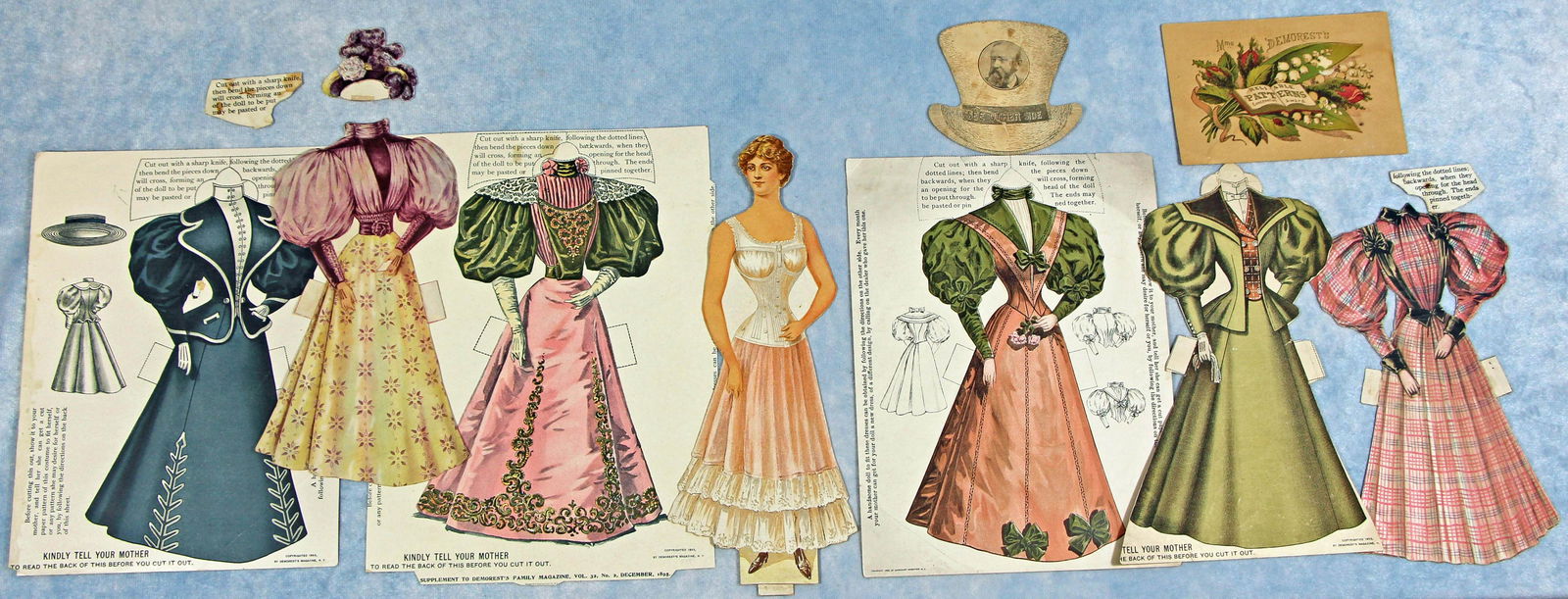 DEMOREST’S FAMILY MAGAZINE, PAPER DOLL, FASHION PLATES, AND ADVERTISEMENT, 1897 (1 of 5)