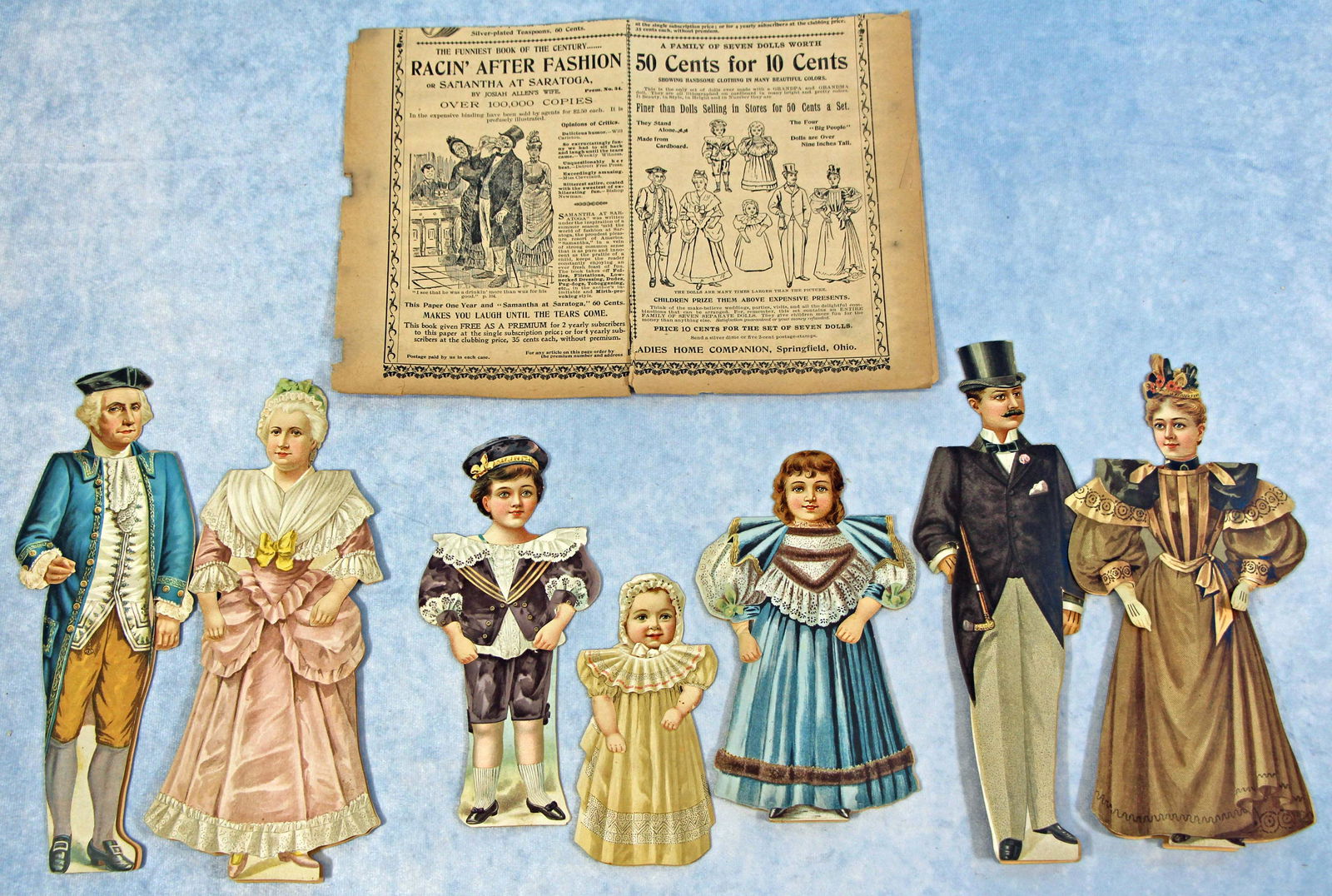SET OF ANTIQUE PAPER DOLLS FAMILY, 1895 (1 of 1)
