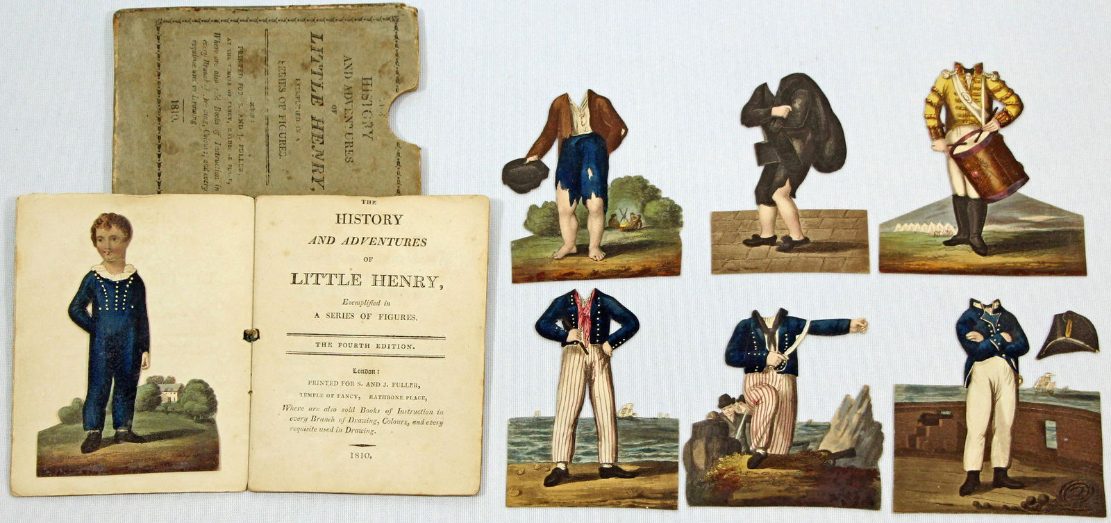 ENGLISH PAPER DOLL & BOOK SET "HISTORY AND ADVENTURES OF LITTLE HENRY". (1 of 1)