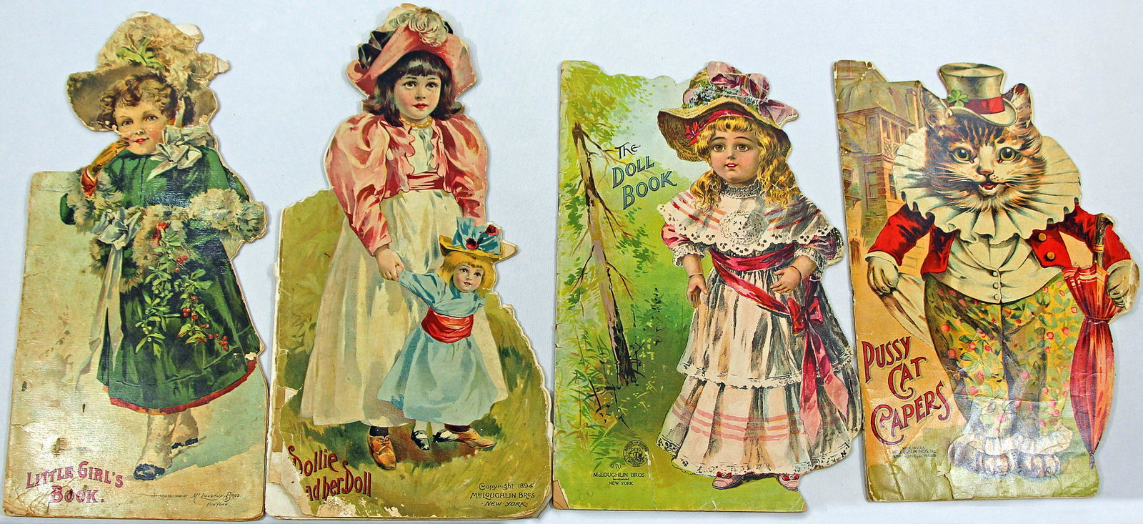 FOUR McLOUGHLIN BROTHERS DIE CUT BOOKS, LATE 1800s-EARLY 1900s PRINT (1 of 2)