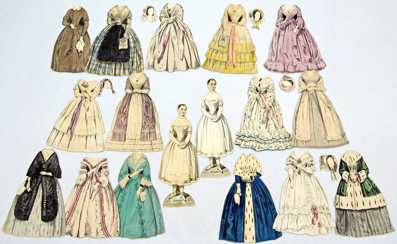 TWO FRENCH PAPER DOLLS "PSYCHE" FROM JOURNAL DE MODES. (1 of 2)