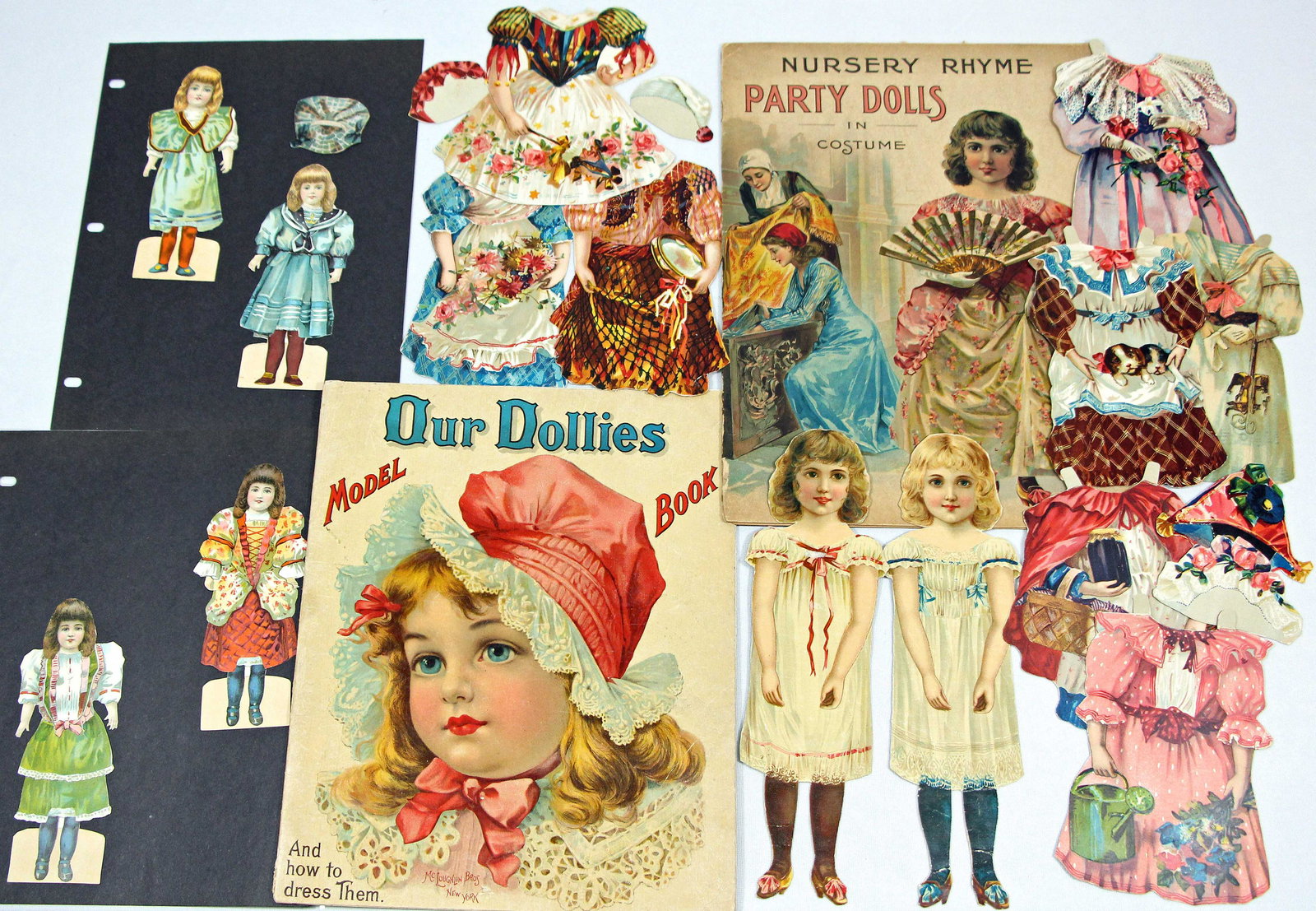 TWO McLOUGHLIN PAPER DOLL BOOKS, PARTIALLY CUT (1 of 1)