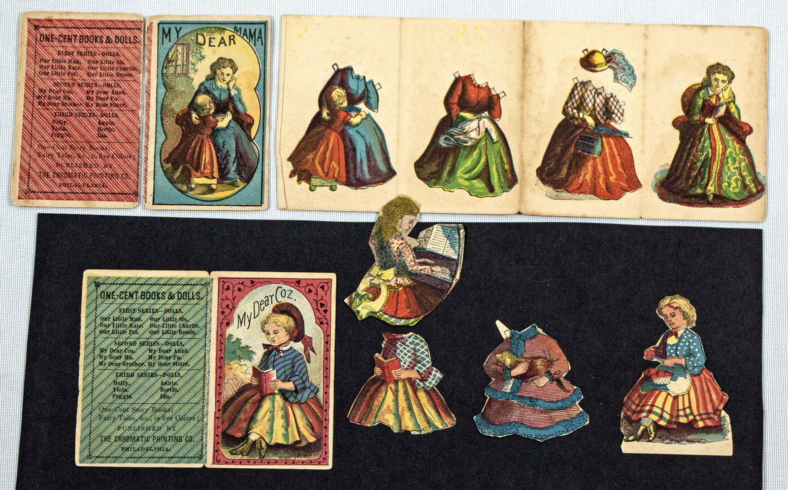AMERICAN PAPER DOLLS "MY DEAR MAMA" & "MY DEAR COZ" BY CHROMATIC PRINTING. (1 of 1)