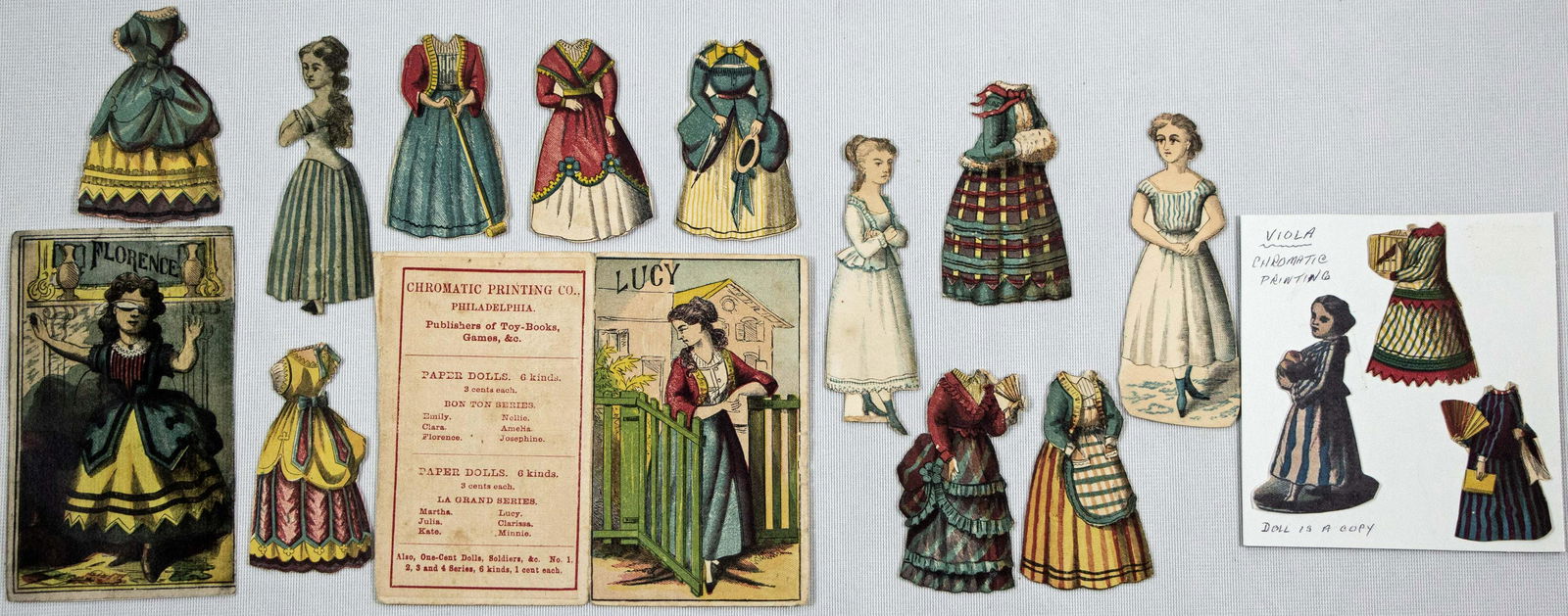 FIVE AMERICAN PAPER DOLLS BY CHROMATIC PRINTING (1 of 1)