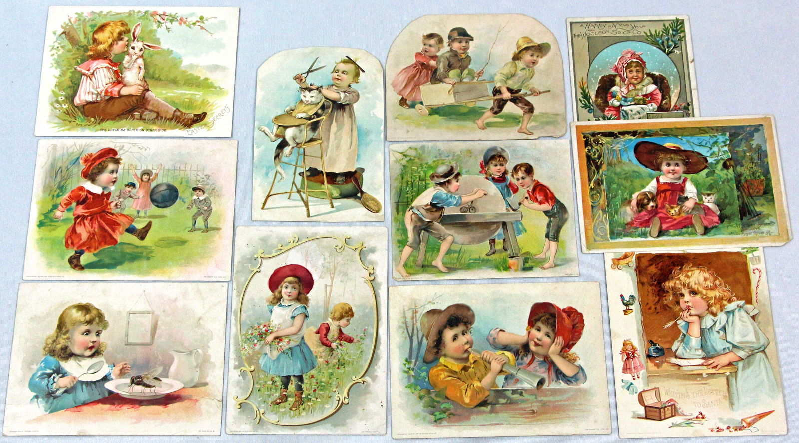 ELEVEN LION COFFEE WOOLSON SPICE CO. TRADE CARDS. (1 of 2)