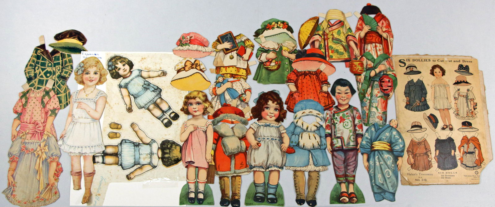 SIX PAPER DOLLS IN VARIOUS MEDIA BY FRANCES BRUNDAGE (1 of 2)