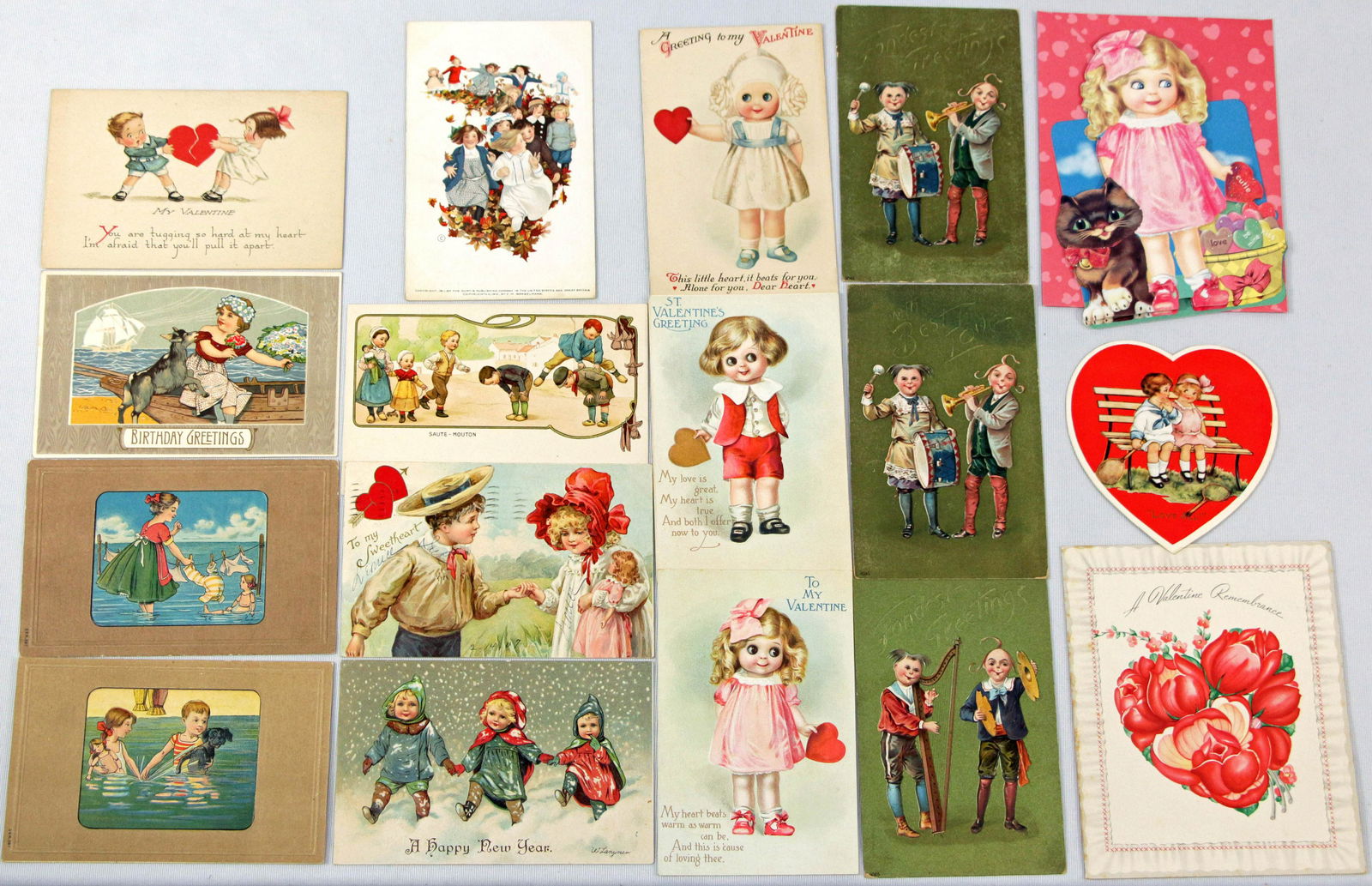 SEVENTEEN EARLY 1900s POST CARDS (1 of 2)