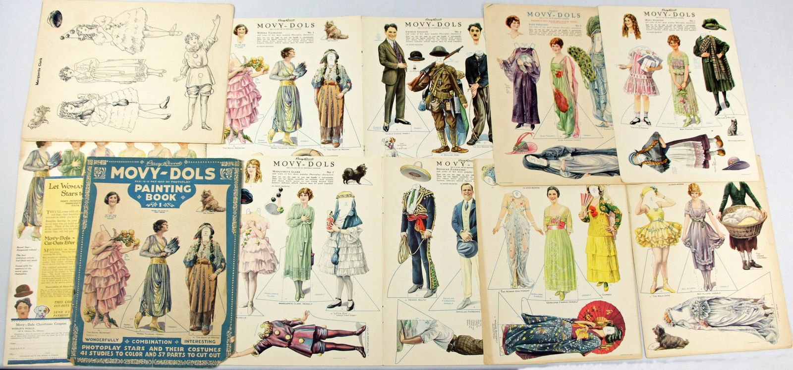 VERY RARE "MOVY-DOLS PAINTING BOOK" FROM 1920 (1 of 1)