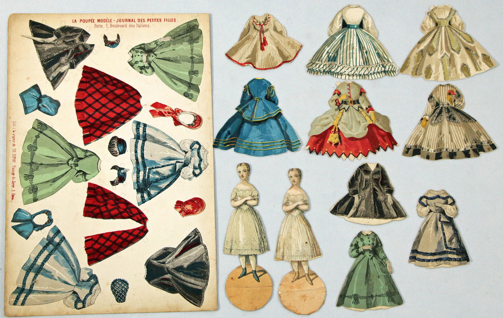 TWO FRENCH PAPER DOLLS FROM "LA POUPEE MODELE" c. 1897 (1 of 2)
