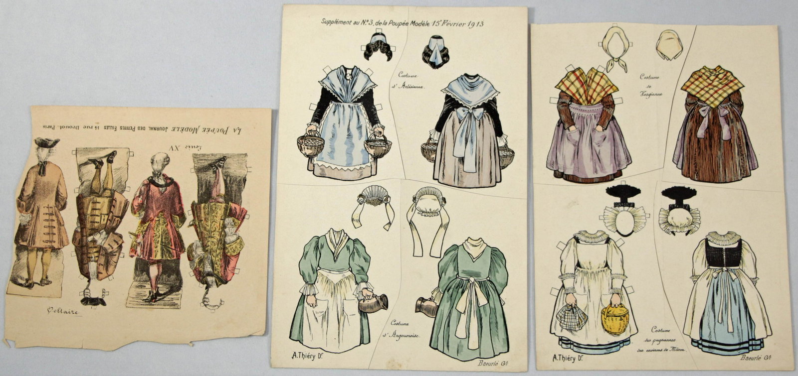 UNCUT COSTUMES FROM "LA POUPEE MODELE" (1 of 1)